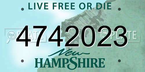 4742023 New Hampshire License Plate