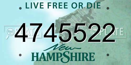 4745522 New Hampshire License Plate