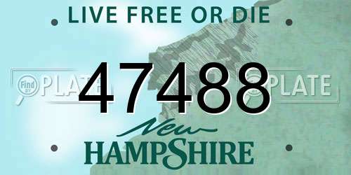 47488 New Hampshire License Plate