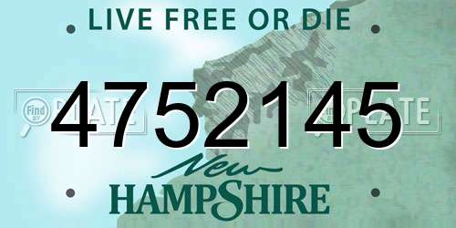 4752145 New Hampshire License Plate