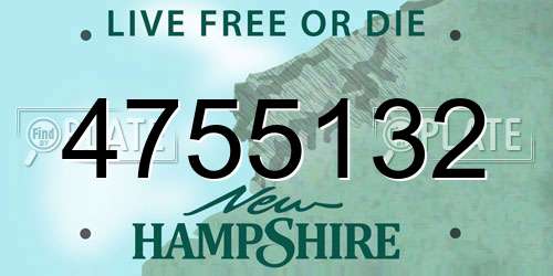 4755132 New Hampshire License Plate
