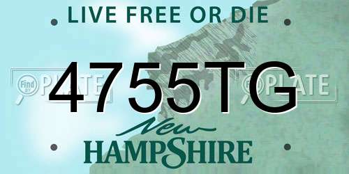 4755TG New Hampshire License Plate