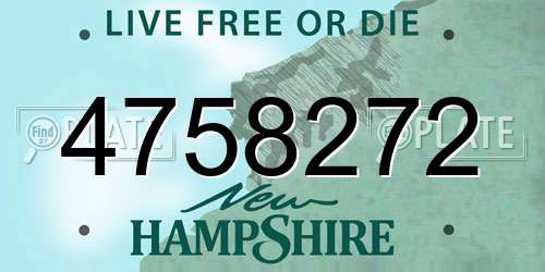 4758272 New Hampshire License Plate