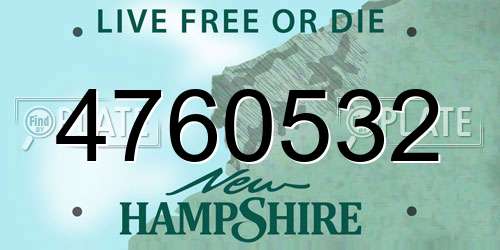 4760532 New Hampshire License Plate