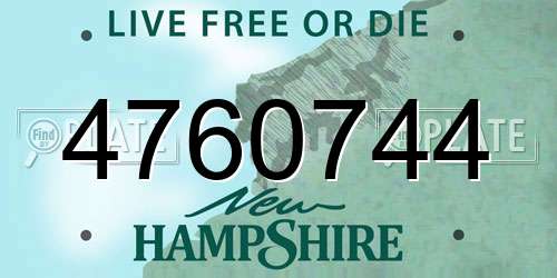 4760744 New Hampshire License Plate