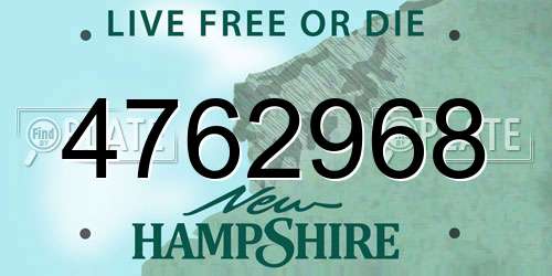 4762968 New Hampshire License Plate