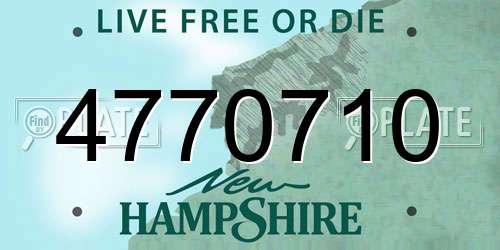 4770710 New Hampshire License Plate
