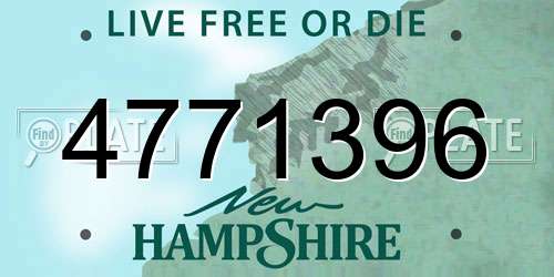 4771396 New Hampshire License Plate