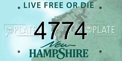 4774 New Hampshire License Plate