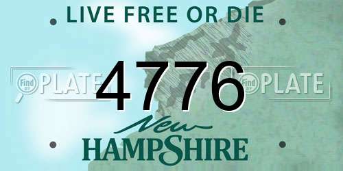 4776 New Hampshire License Plate