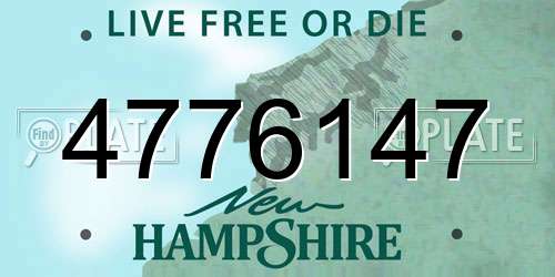 4776147 New Hampshire License Plate