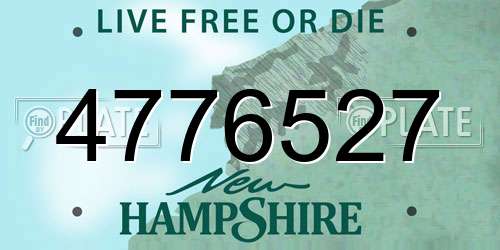 4776527 New Hampshire License Plate
