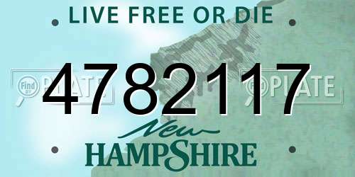 4782117 New Hampshire License Plate