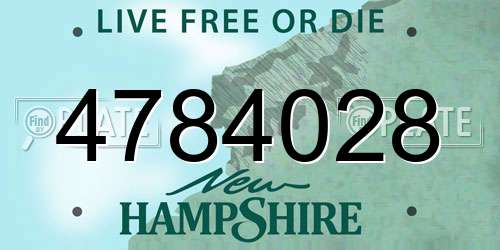 4784028 New Hampshire License Plate