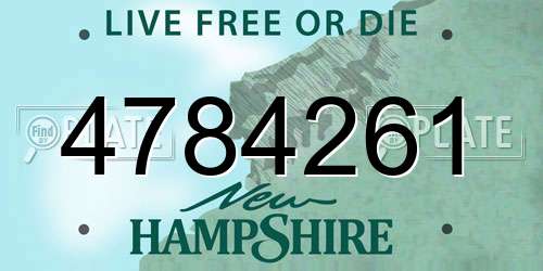 4784261 New Hampshire License Plate