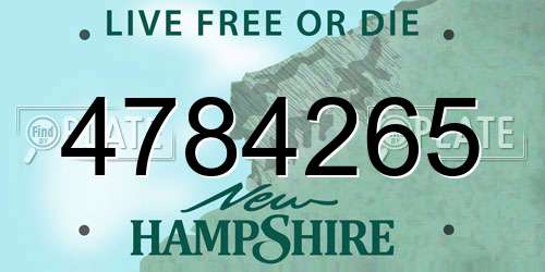 4784265 New Hampshire License Plate