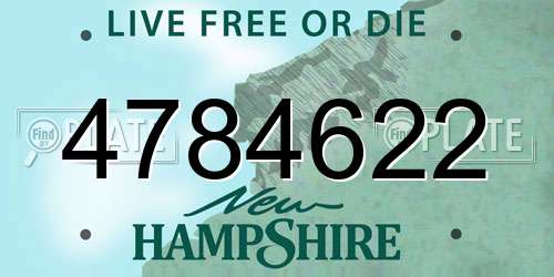 4784622 New Hampshire License Plate