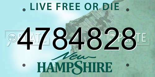 4784828 New Hampshire License Plate