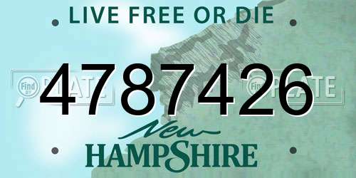 4787426 New Hampshire License Plate