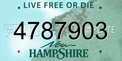 4787903 New Hampshire License Plate