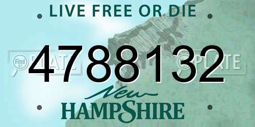 4788132 New Hampshire License Plate