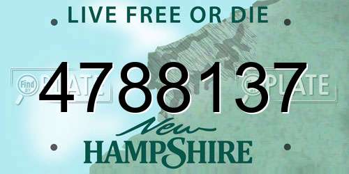 4788137 New Hampshire License Plate