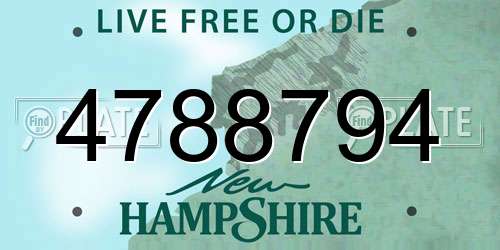 4788794 New Hampshire License Plate