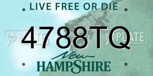 4788TQ New Hampshire License Plate