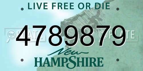 4789879 New Hampshire License Plate