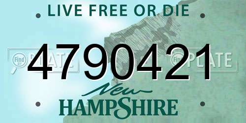 4790421 New Hampshire License Plate