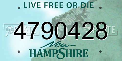 4790428 New Hampshire License Plate