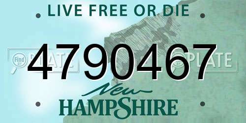 4790467 New Hampshire License Plate