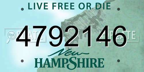 4792146 New Hampshire License Plate