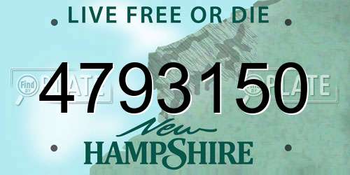 4793150 New Hampshire License Plate