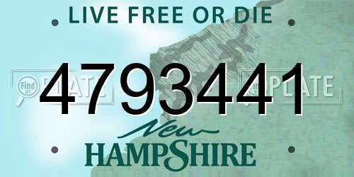 4793441 New Hampshire License Plate