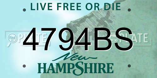 4794BS New Hampshire License Plate
