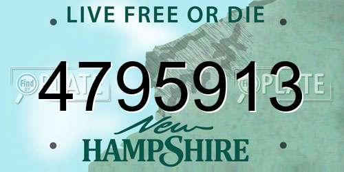4795913 New Hampshire License Plate