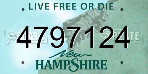 4797124 New Hampshire License Plate
