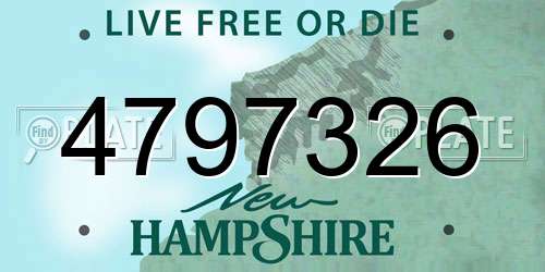 4797326 New Hampshire License Plate