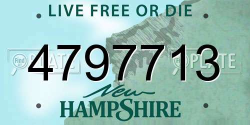 4797713 New Hampshire License Plate