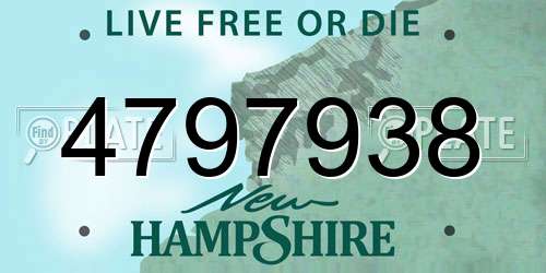 4797938 New Hampshire License Plate