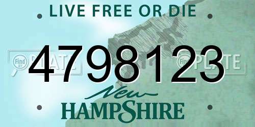 4798123 New Hampshire License Plate