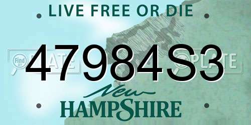 47984S3 New Hampshire License Plate