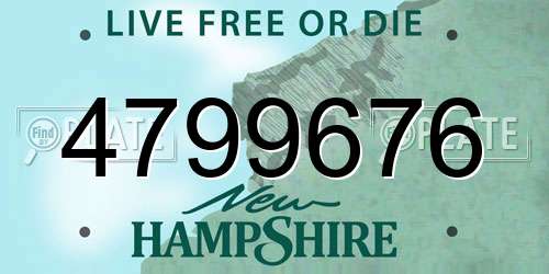 4799676 New Hampshire License Plate
