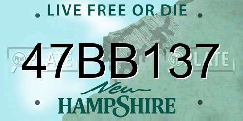 47BB137 New Hampshire License Plate