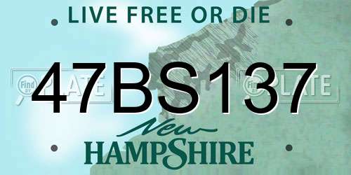 47BS137 New Hampshire License Plate