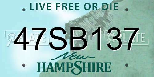 47SB137 New Hampshire License Plate