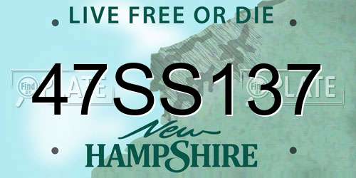 47SS137 New Hampshire License Plate