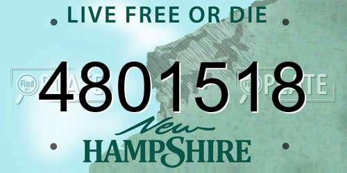 4801518 New Hampshire License Plate