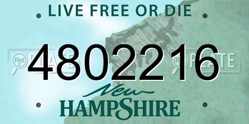 4802216 New Hampshire License Plate